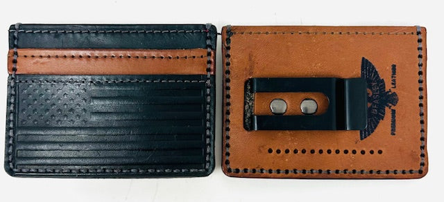Horizontal Card Holder With Money Clip