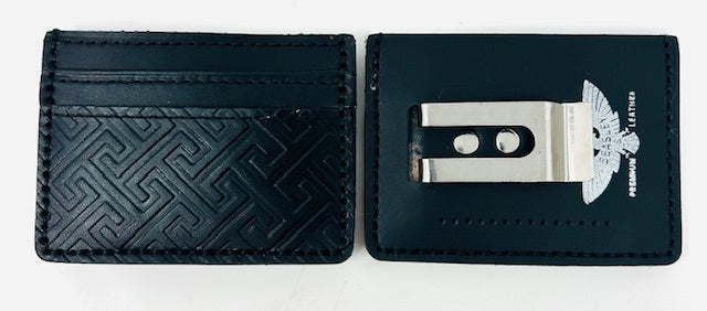Horizontal Card Holder With Money Clip