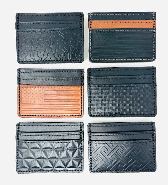 Horizontal Card Holder With Money Clip